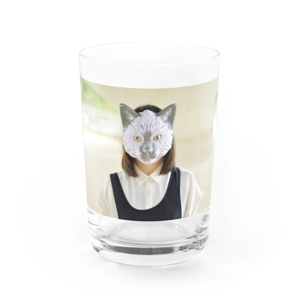 YATSUZAKIの猫人間ショック グラス前面
