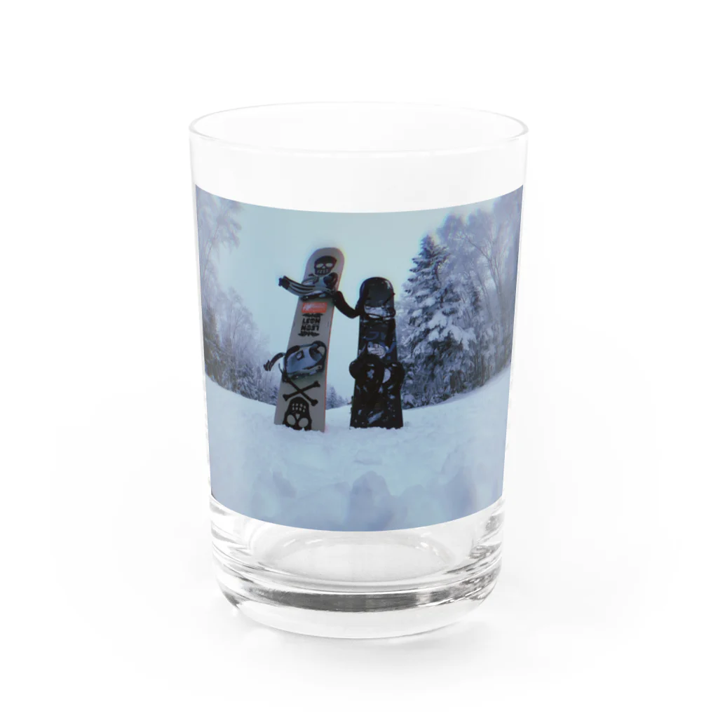 jura_iijimaのsnowboard!! Water Glass :front