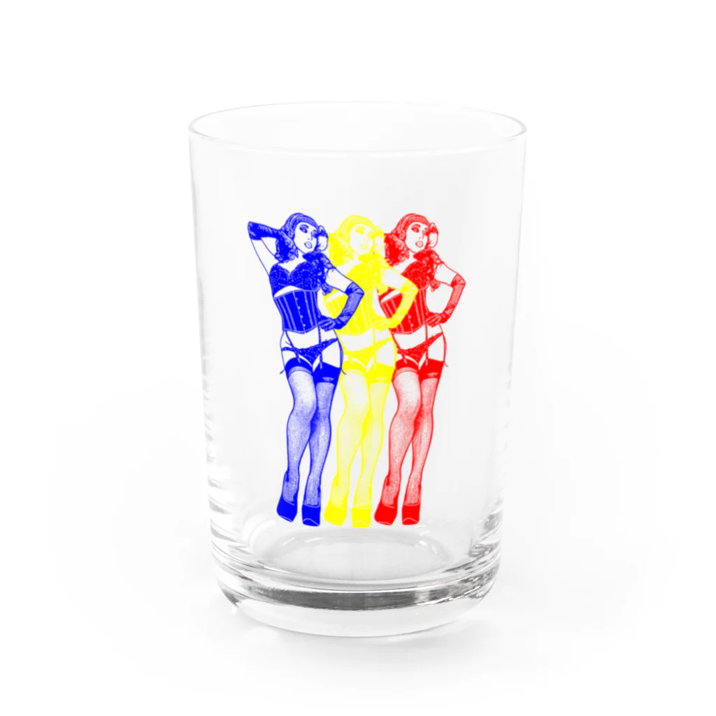 うの UNOのトリプル・ウノ（信号） Water Glass :front