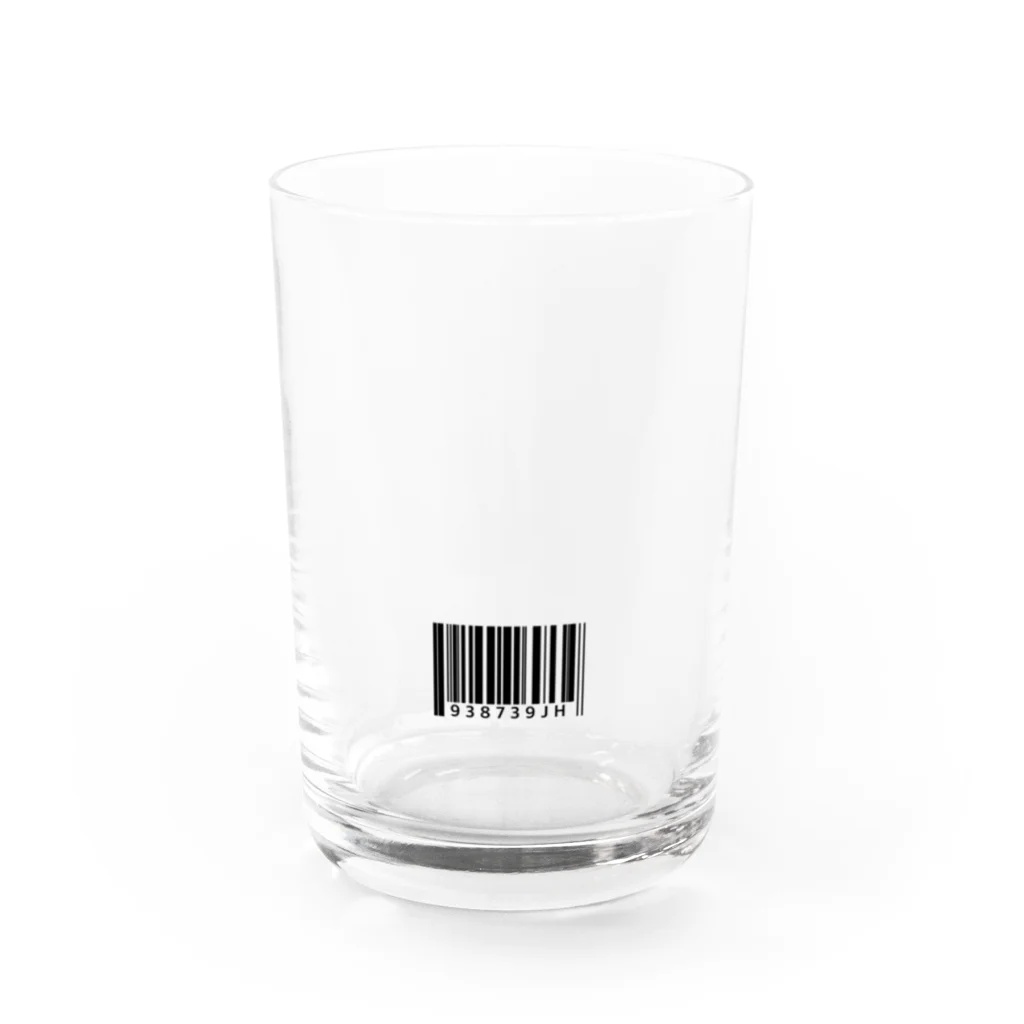 Jackalope Houseのバーコード(黒Ver.) Water Glass :front