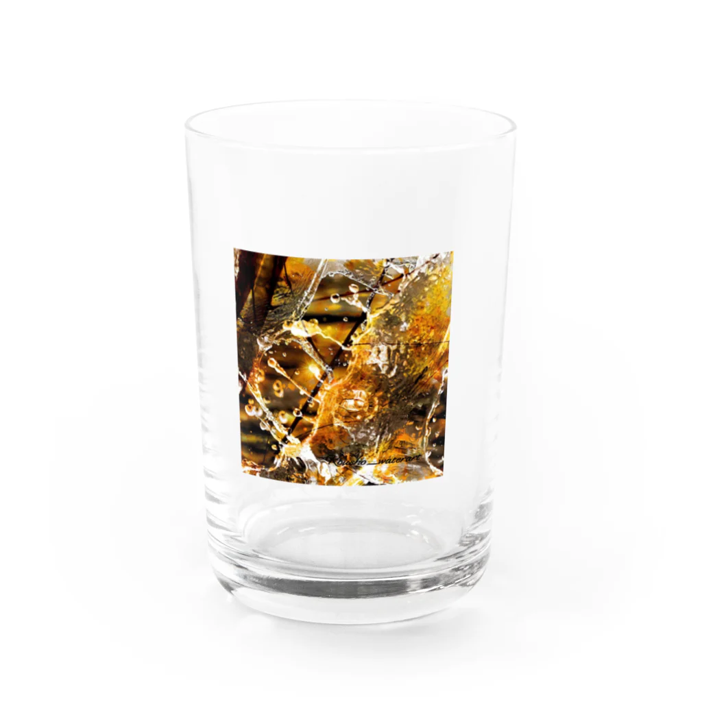 water art shop IGARASHIYAの※サイン付き「哀愁」 Water Glass :front