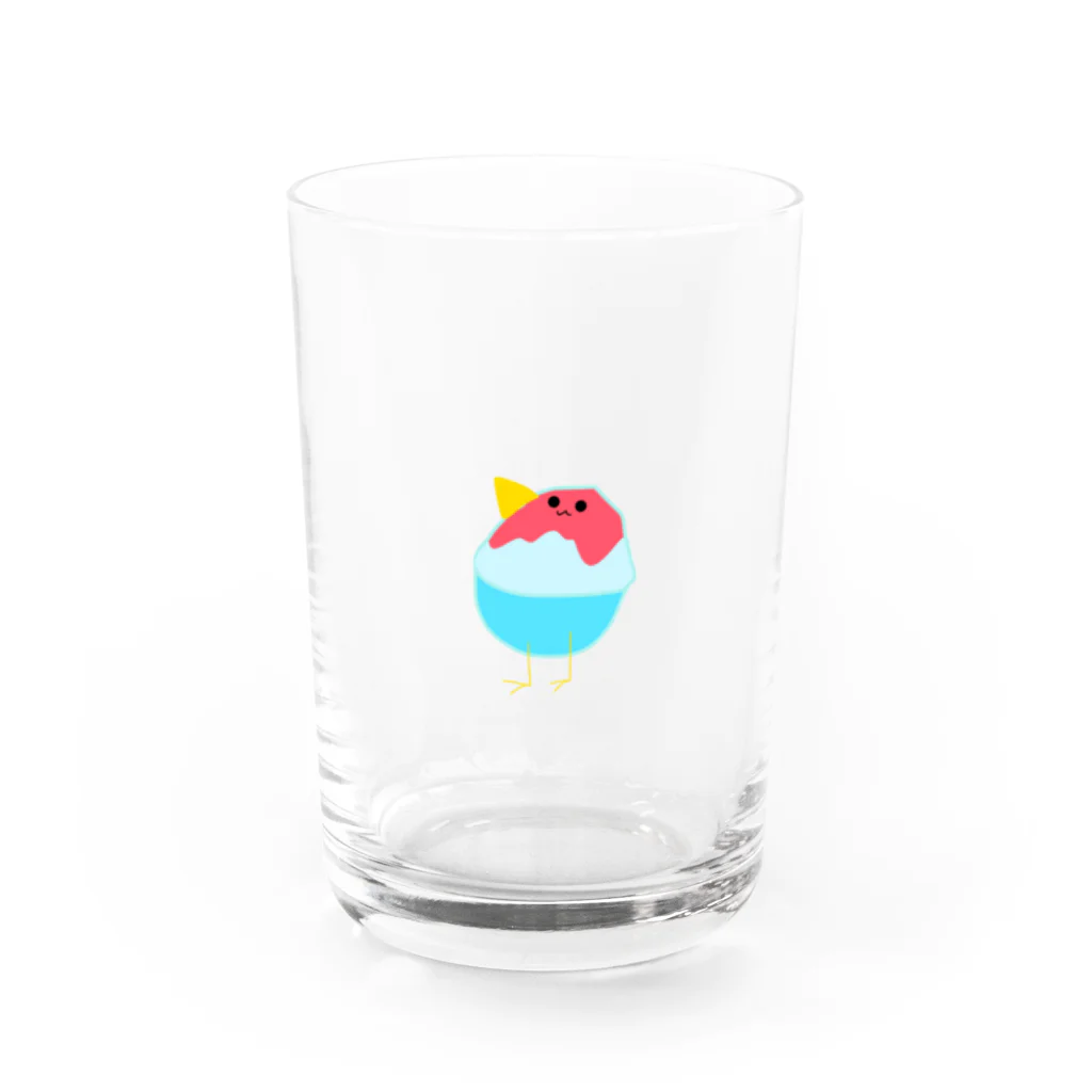 🦜Aqos@aoi🍧のかき氷インコくん。 Water Glass :front