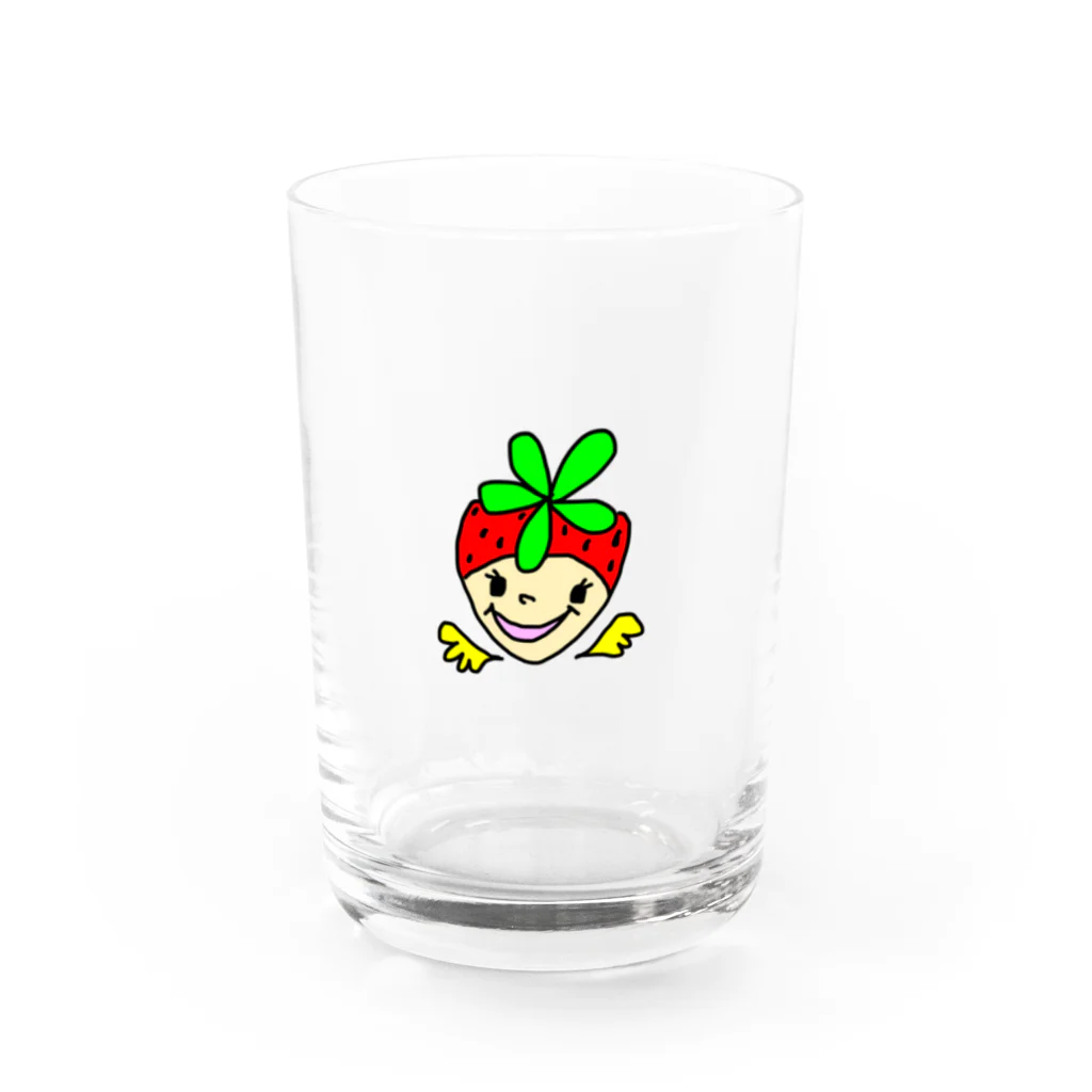 Strawberry Angelのいちごやろう Water Glass :front