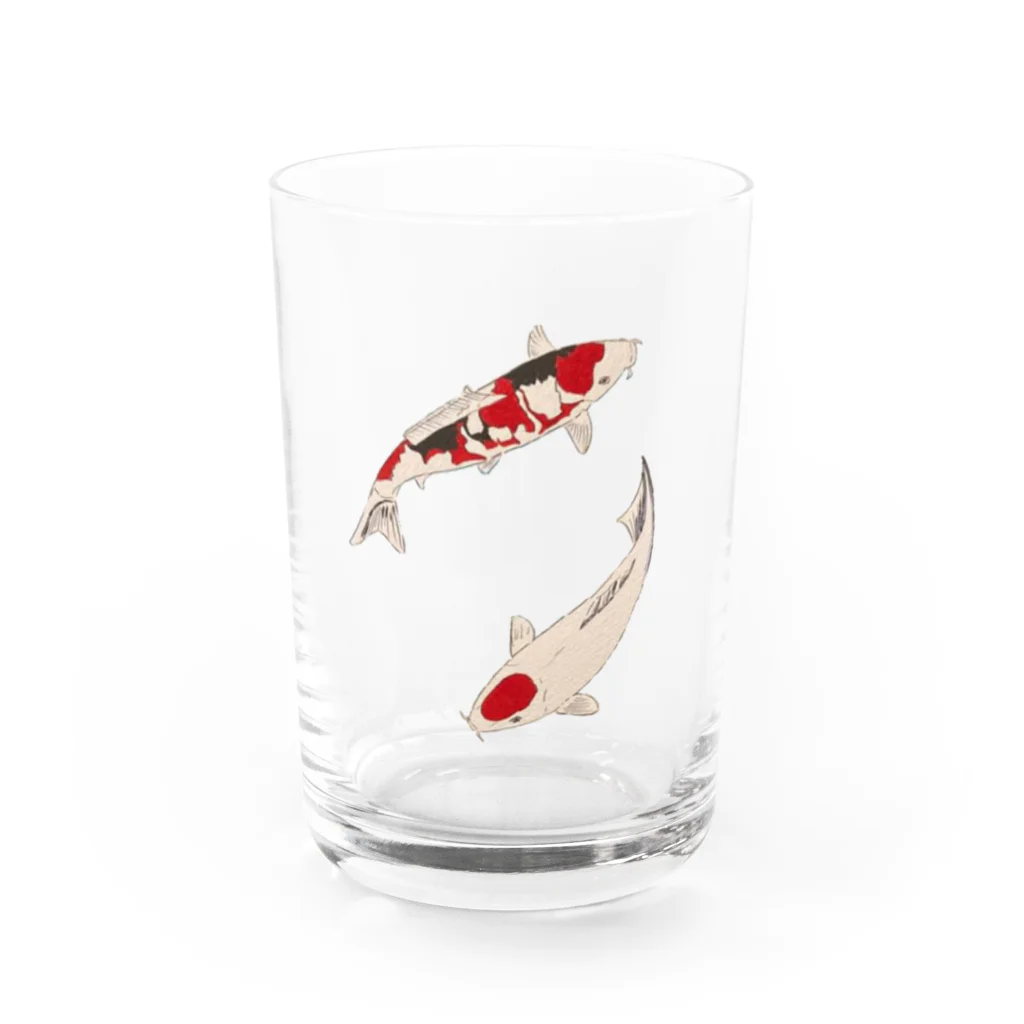 Coshi-Mild-Wildの丹頂&三色_B Water Glass :front