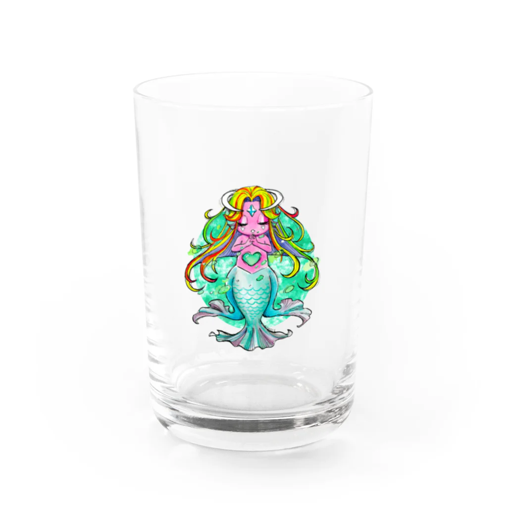 SS OTOKO & MAKIARTのアマビエちゃん Water Glass :front