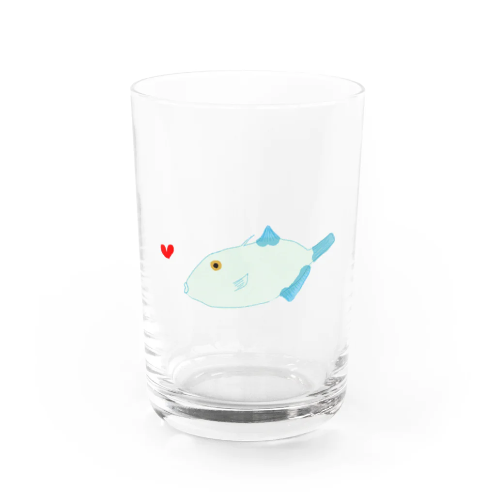 ワンモナイトのウマヅラハギ？ Water Glass :front