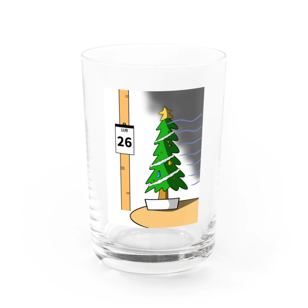 SAKURA スタイルのクリスマスの終わり Water Glass :front