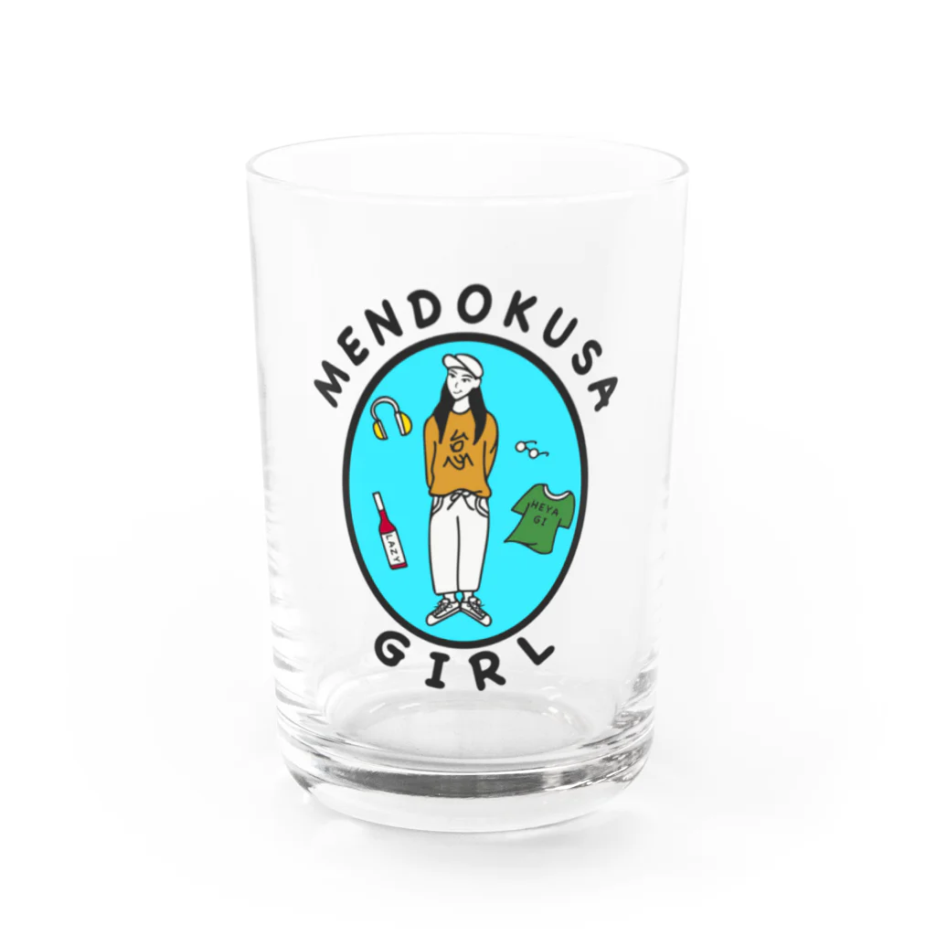 Diggin' the Donuts'のMENDOKUSA girl Water Glass :front