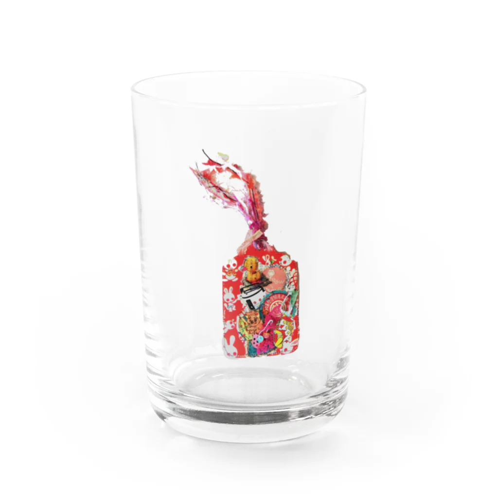 akikostyの昭和レトロなコラージュタグ№1 Water Glass :front