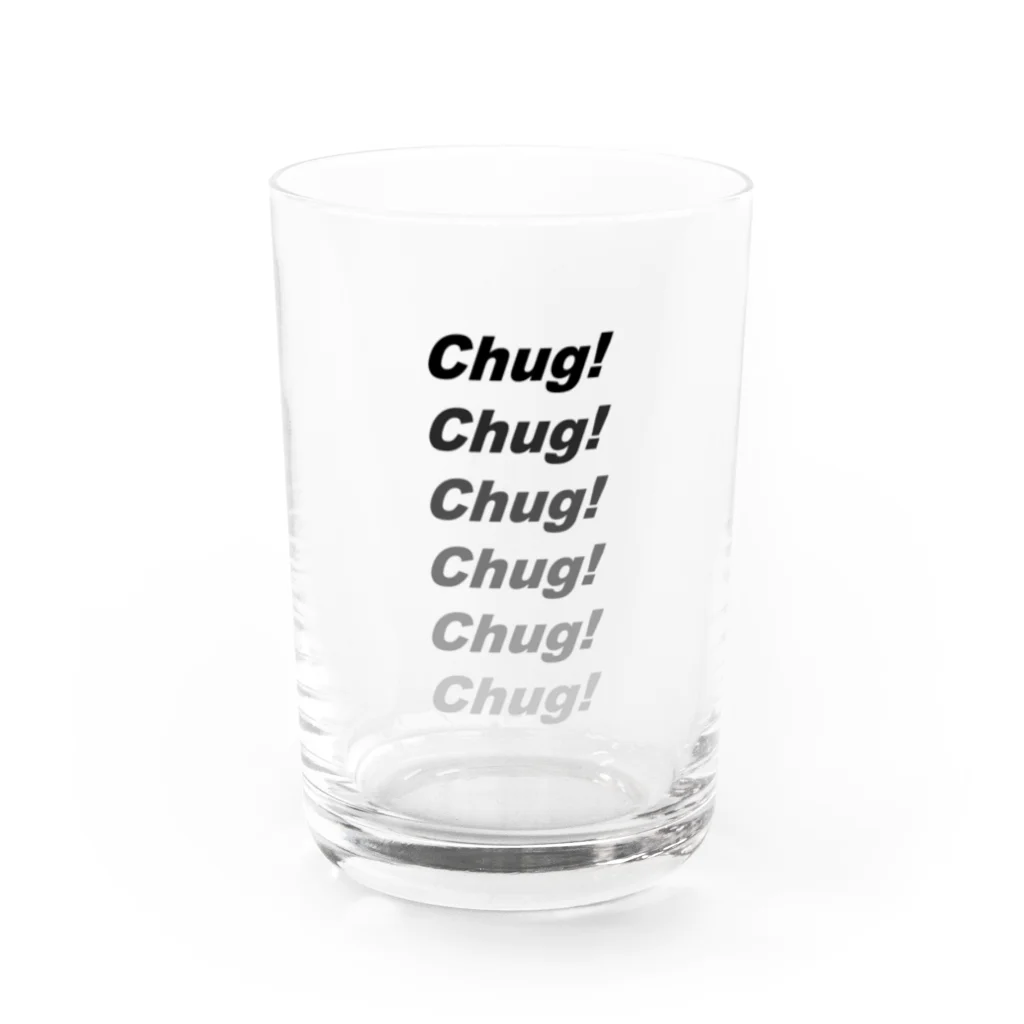 髙襟Bacchusのchug! Water Glass :front