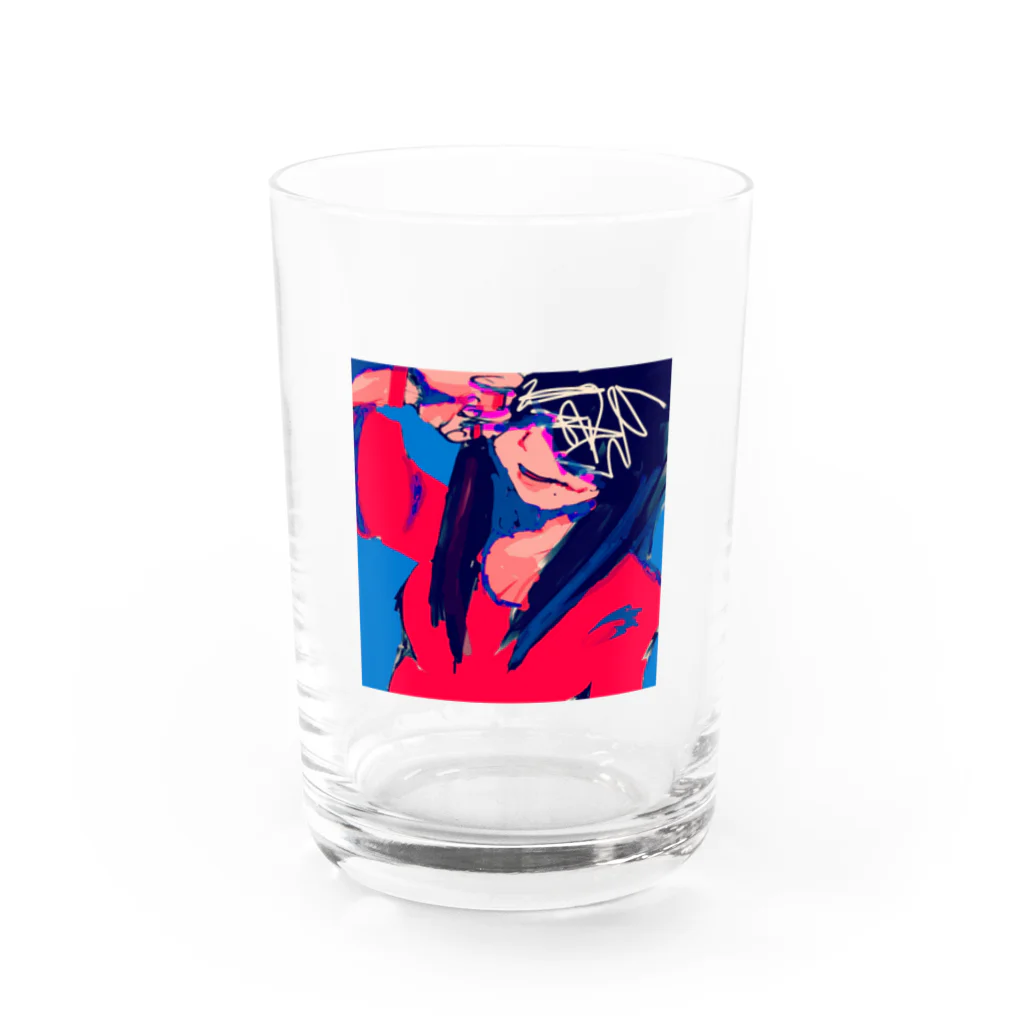 大寒波露営のThe Slit-Mouthed Woman Water Glass :front