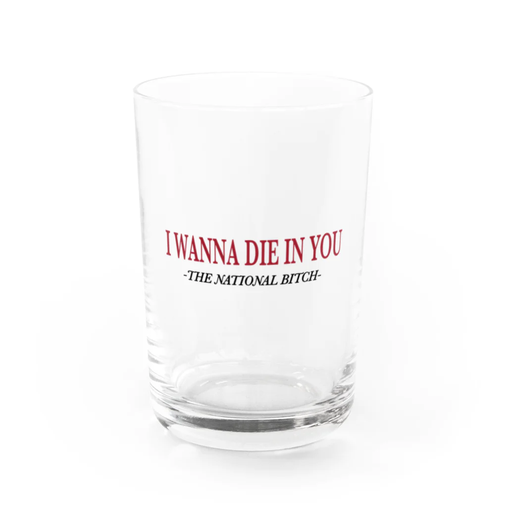 the national bitchのGive a F**k me Water Glass :front