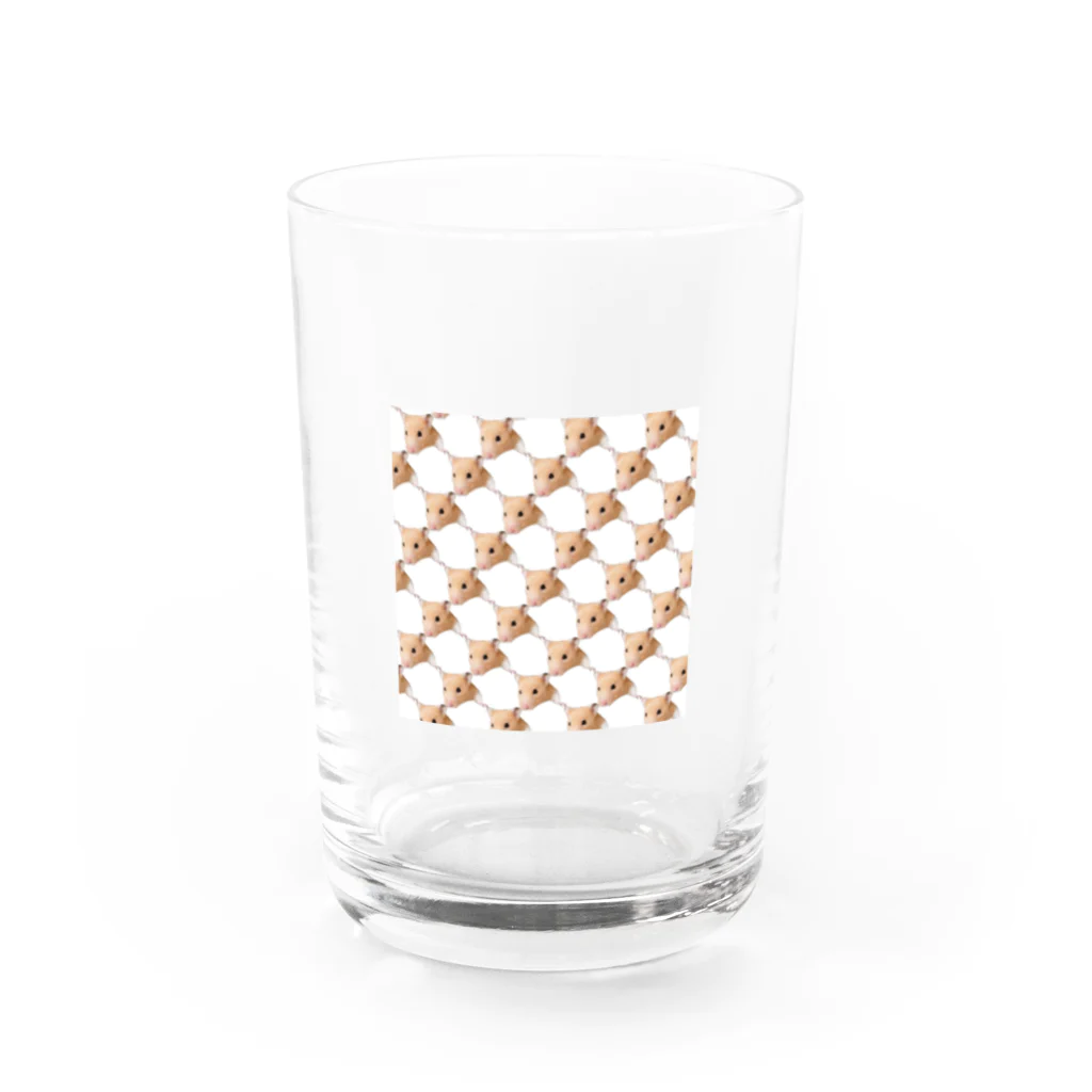 のんびり屋さんのハム千鳥柄 Water Glass :front