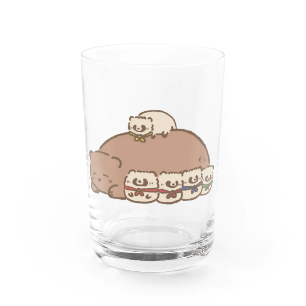 ジーナショップ(たぬき多め)のゴレンジャーたぬき2 Water Glass :front