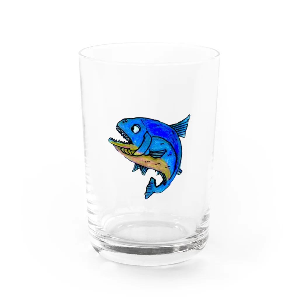 おうちゃんショップのピラニアくん Water Glass :front