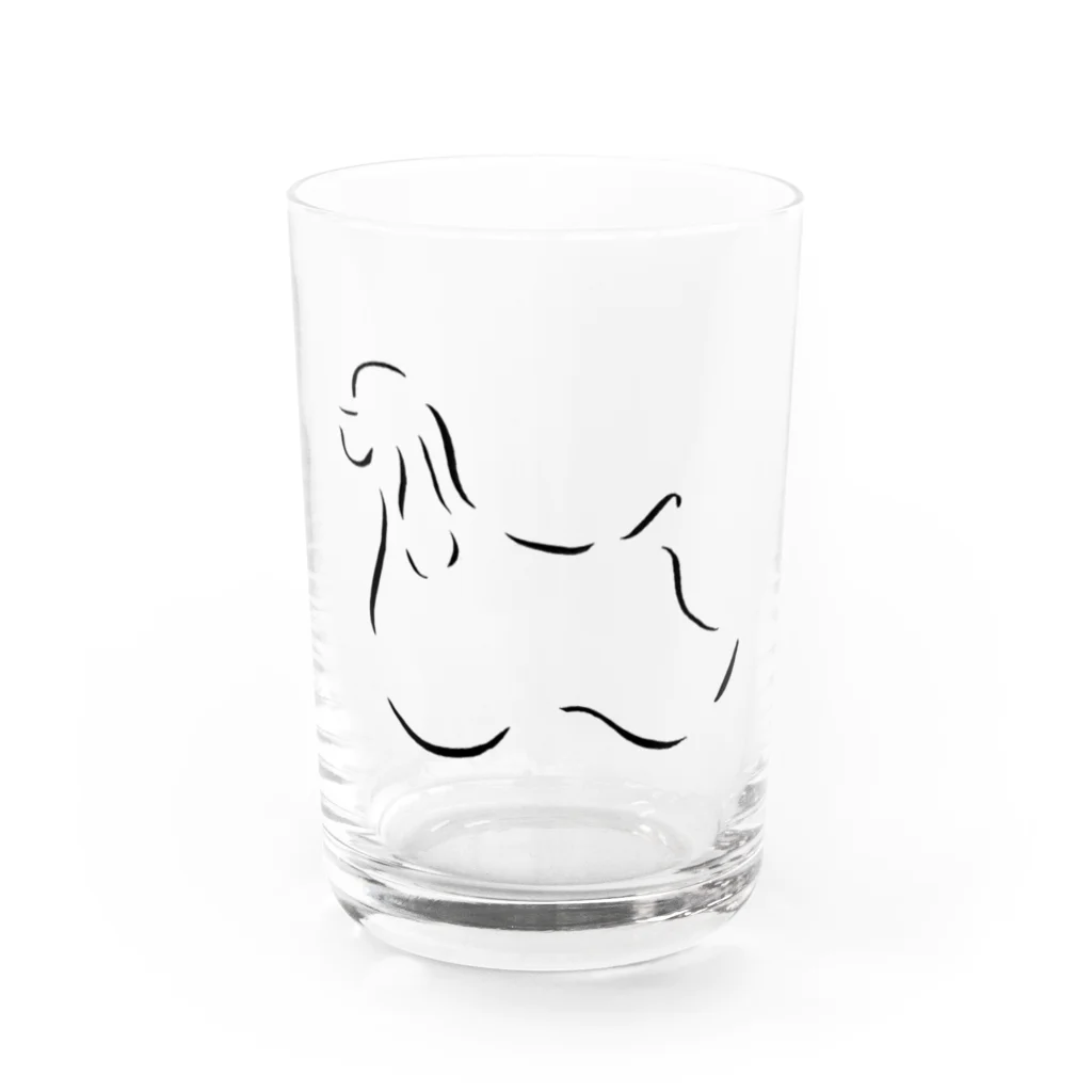 Trimmer “YORI”の『Aコッカー・スパニエル』 Water Glass :front