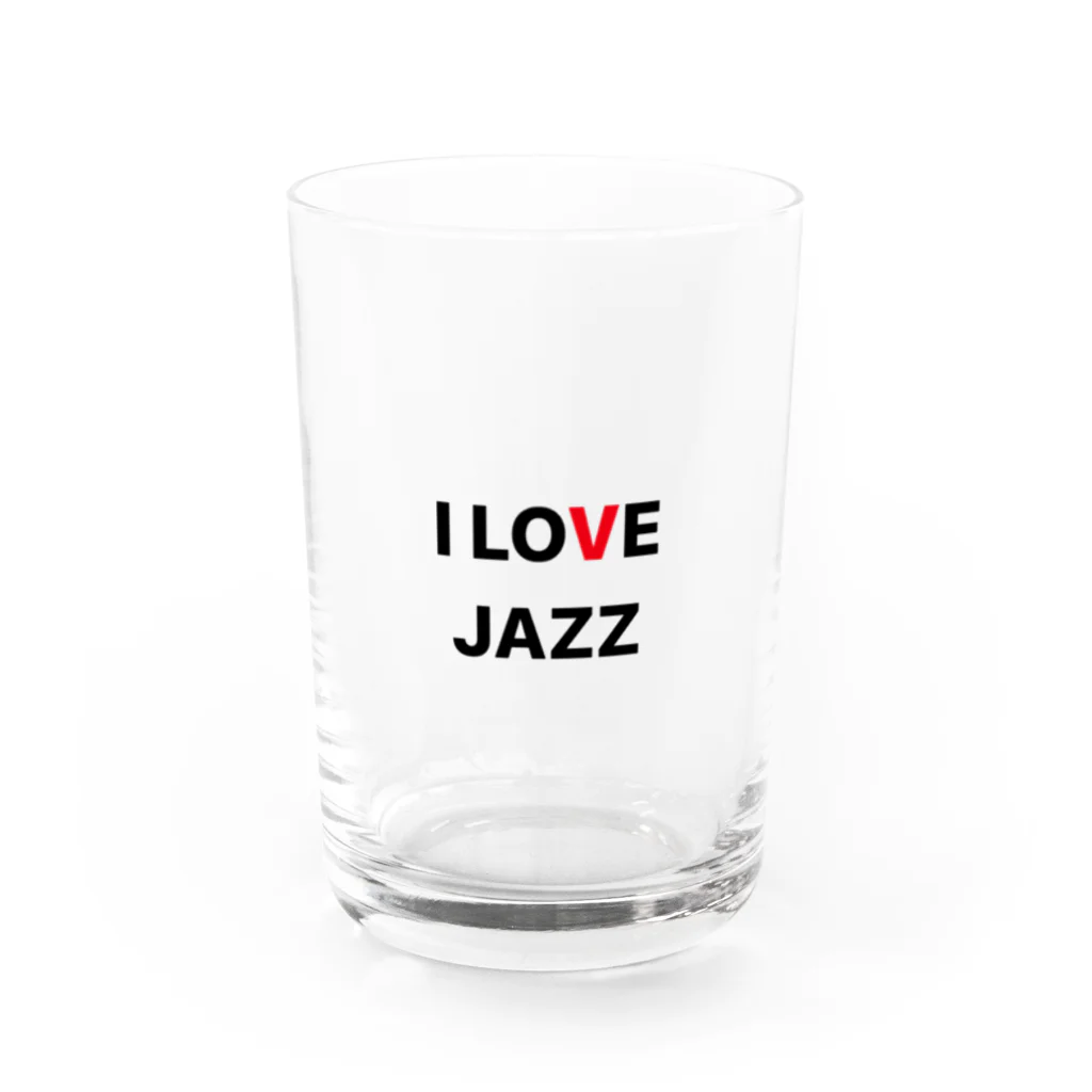 phot&type のI LOVE JAZZ Water Glass :front