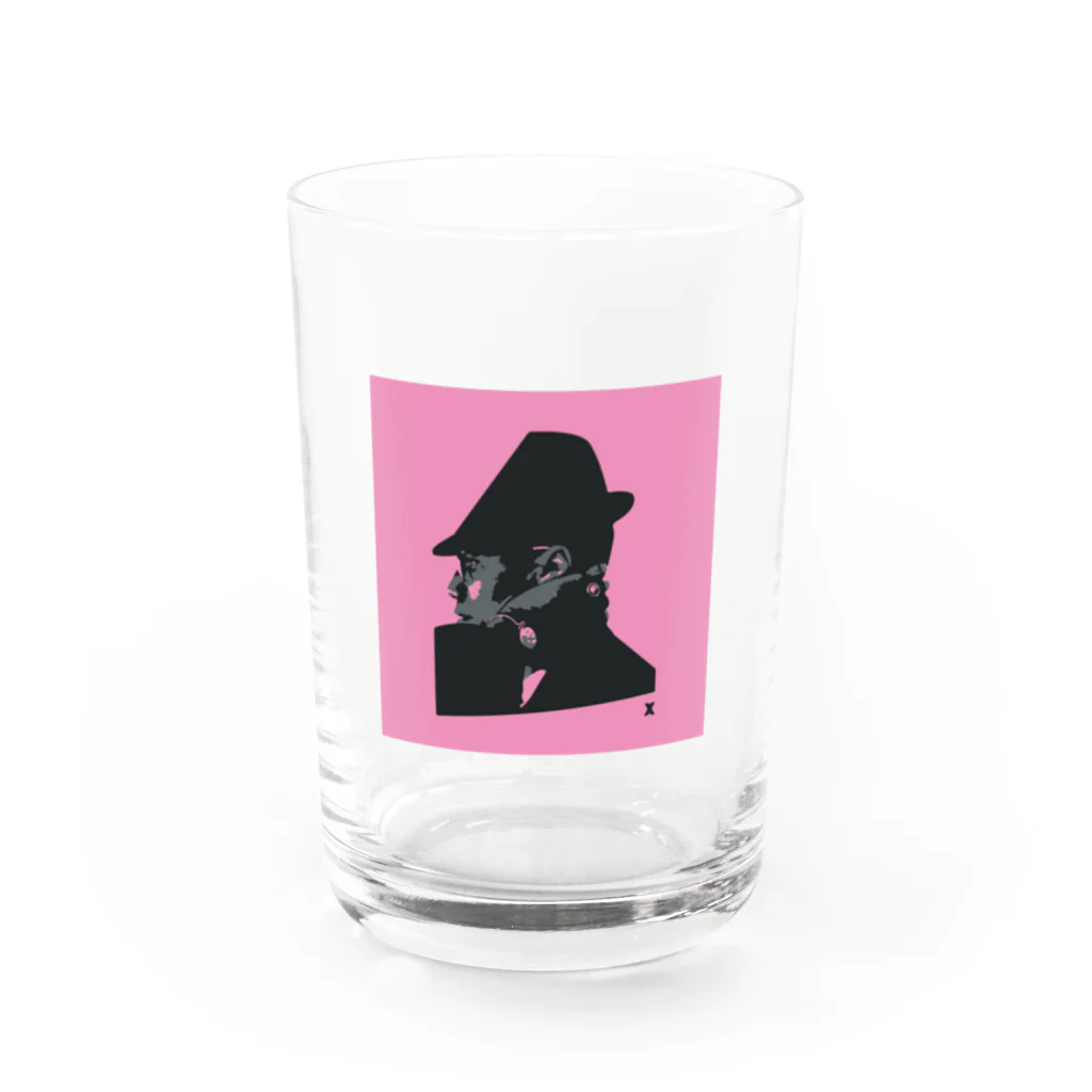 aoのX pink Water Glass :front