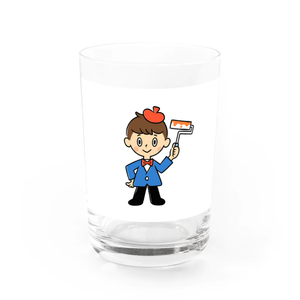 絵本　南紀「パンダ店長」シリーズのゆうやくんとローラーくん Water Glass :front