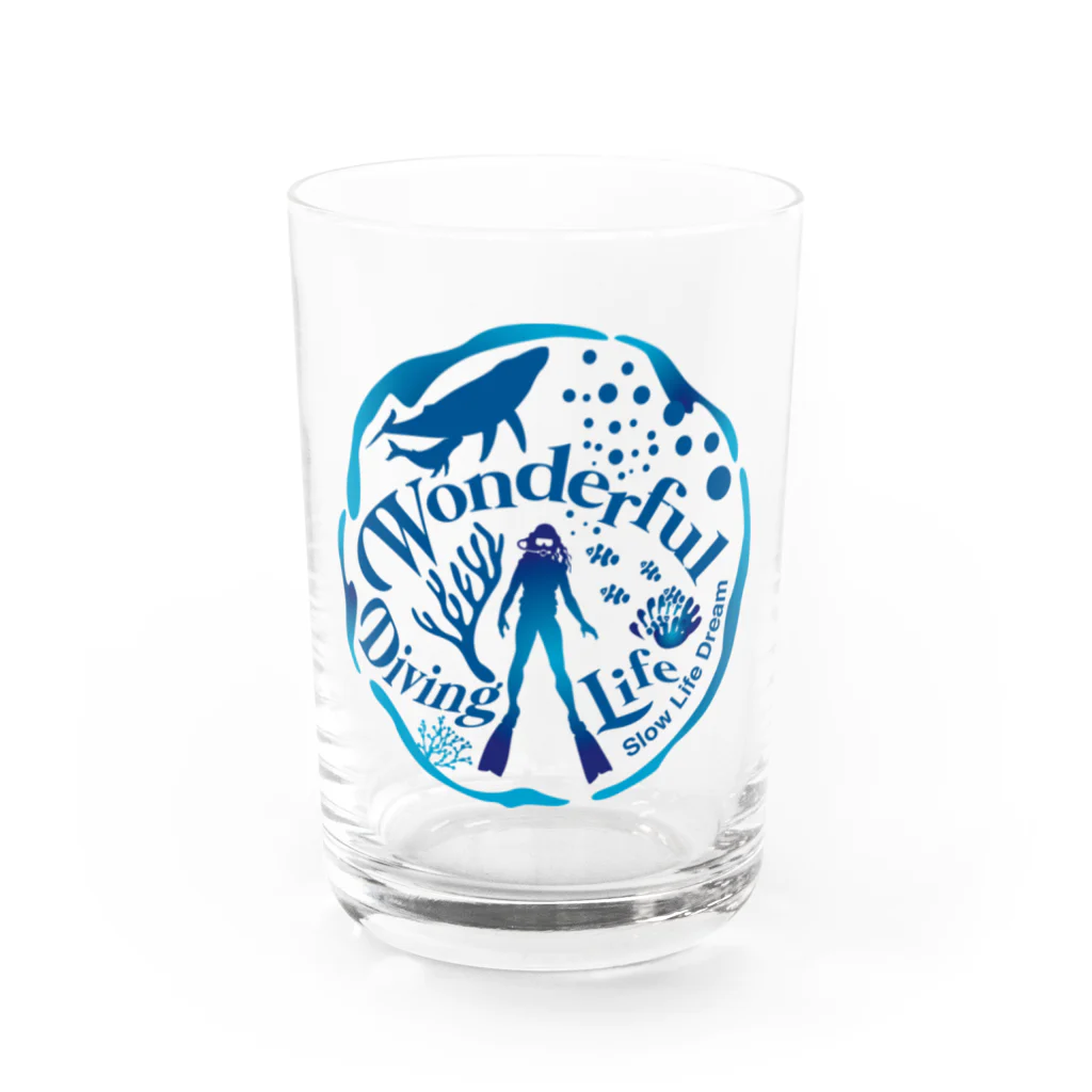 Slow Life Dreamのワンダフル・ダイビング・ライフ　グッズ Water Glass :front