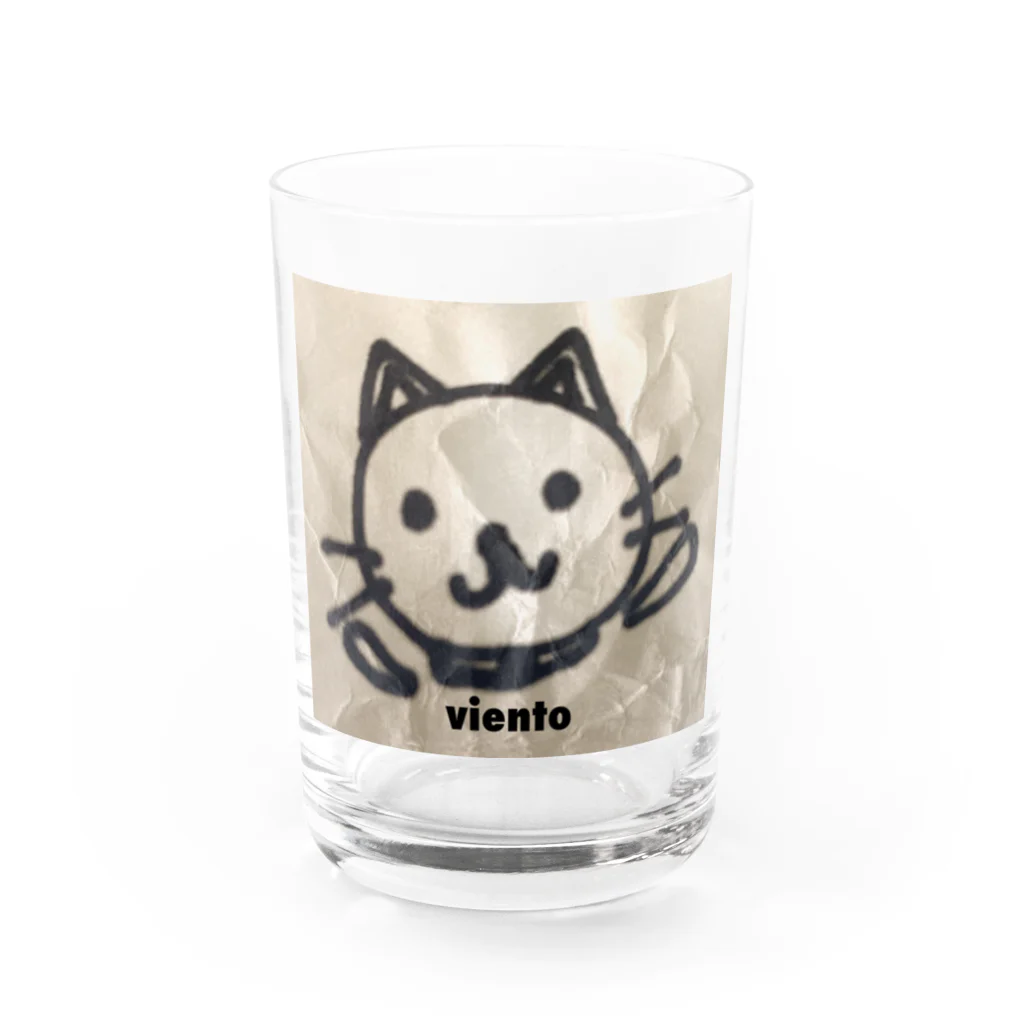 vientoのviento cat Water Glass :front