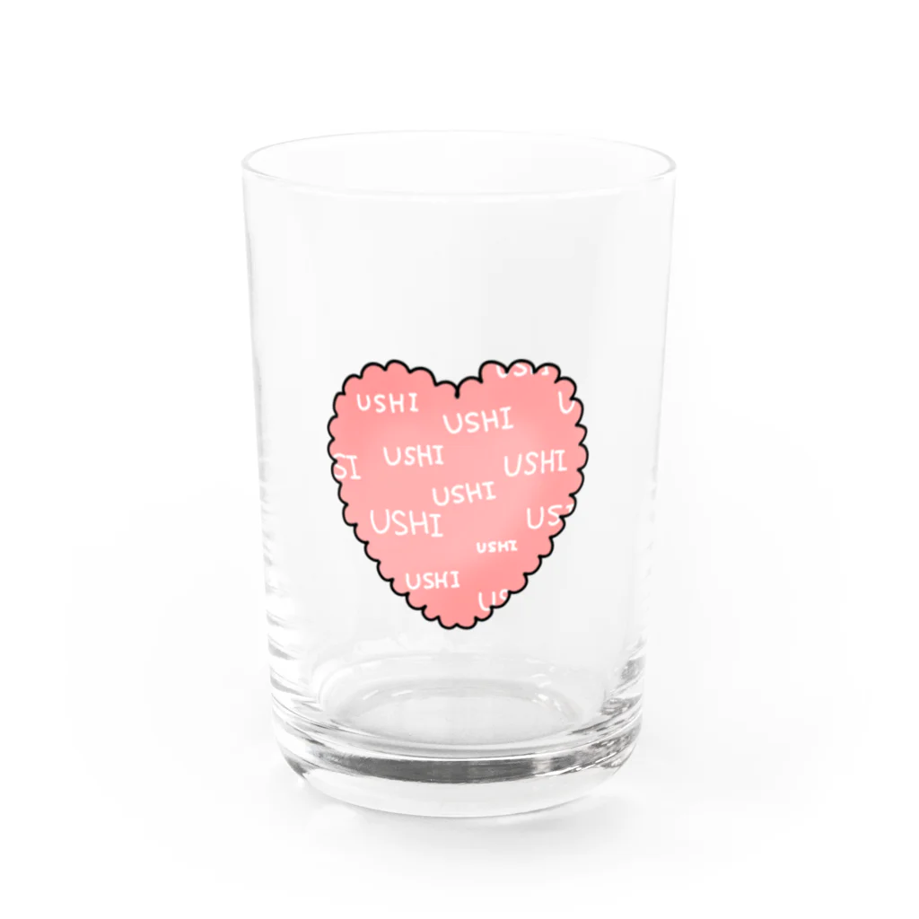 NukoNukoのUSHIハート Water Glass :front