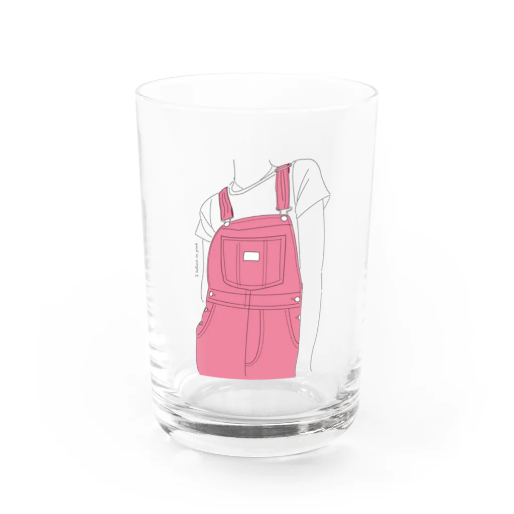 Charging by 4yakaのサロペット(ピンク) Water Glass :front