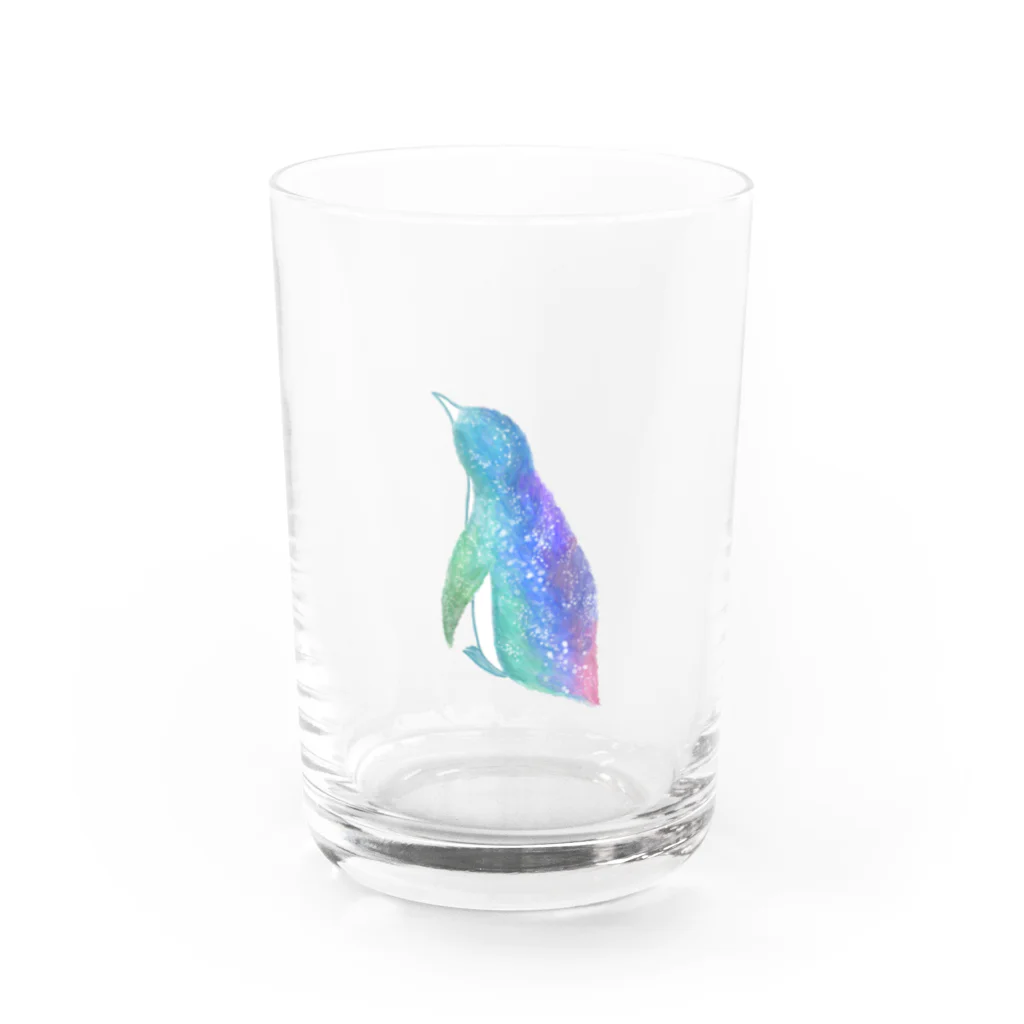 きらきらのオーロラペンギン Water Glass :front