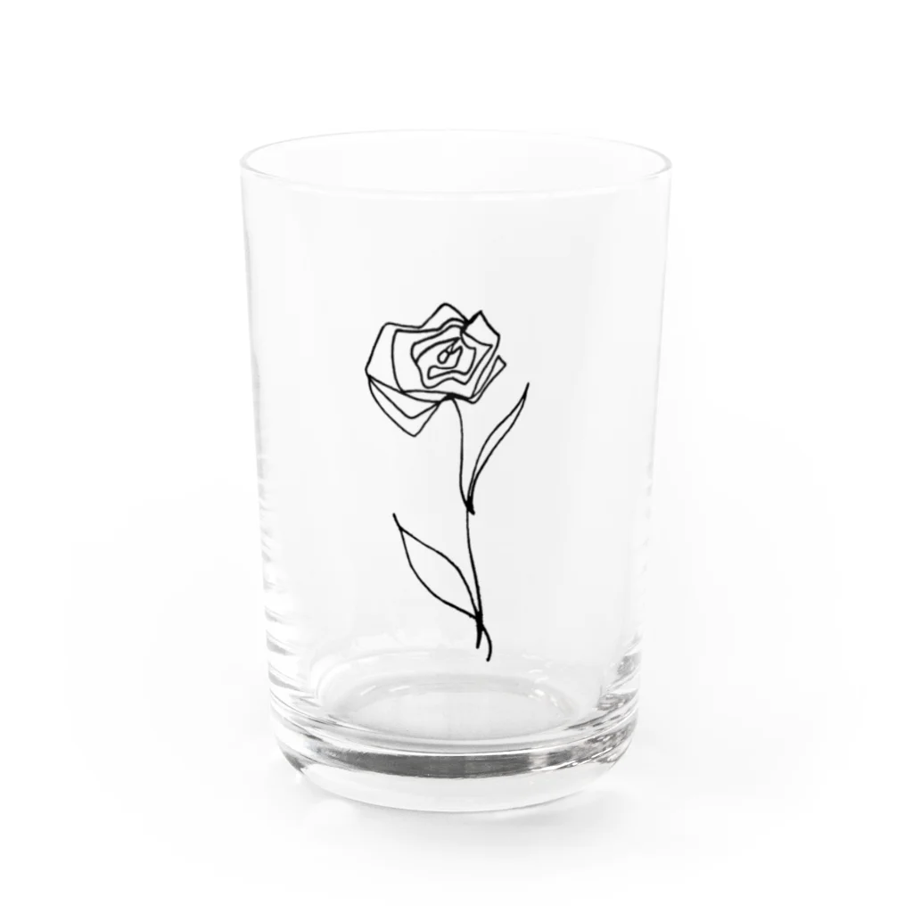 ひ。さんの一輪の花 Water Glass :front