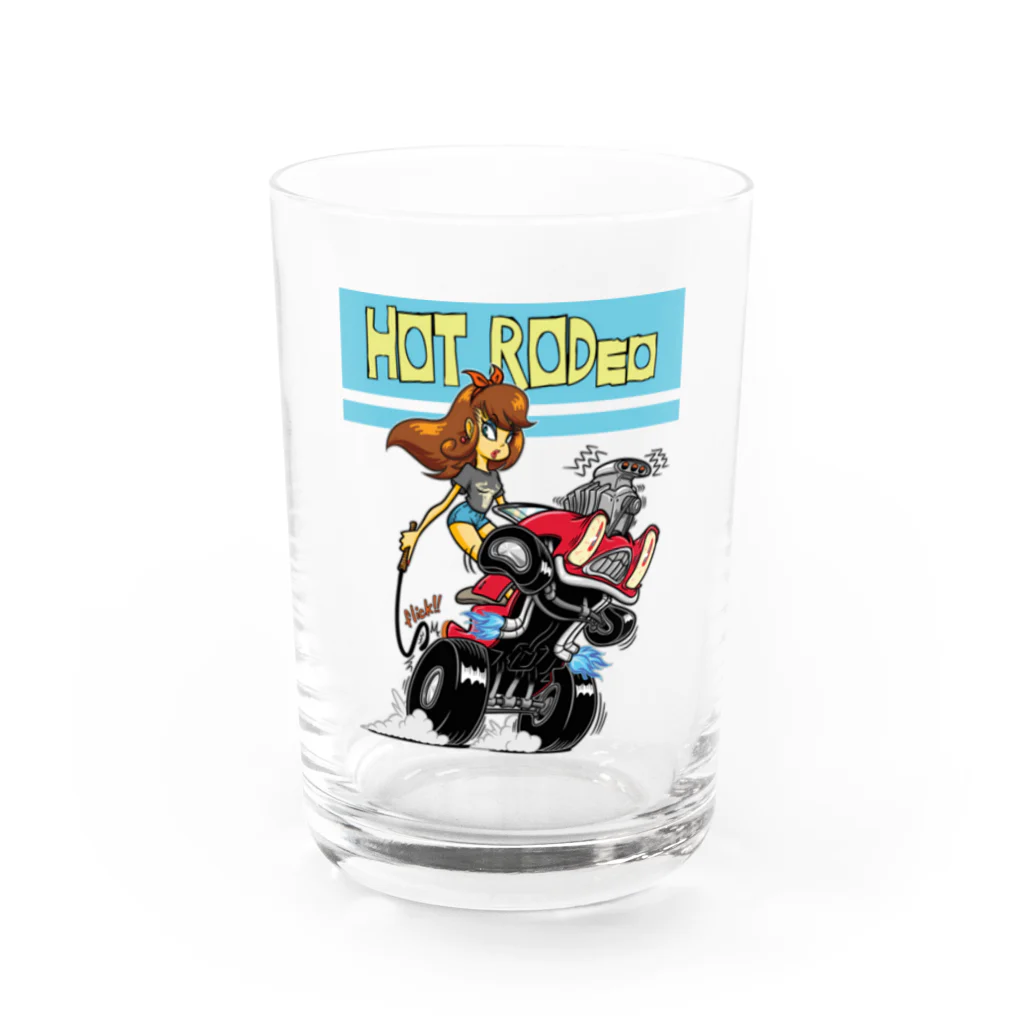 nidan-illustrationの“HOT RODeo” Water Glass :front