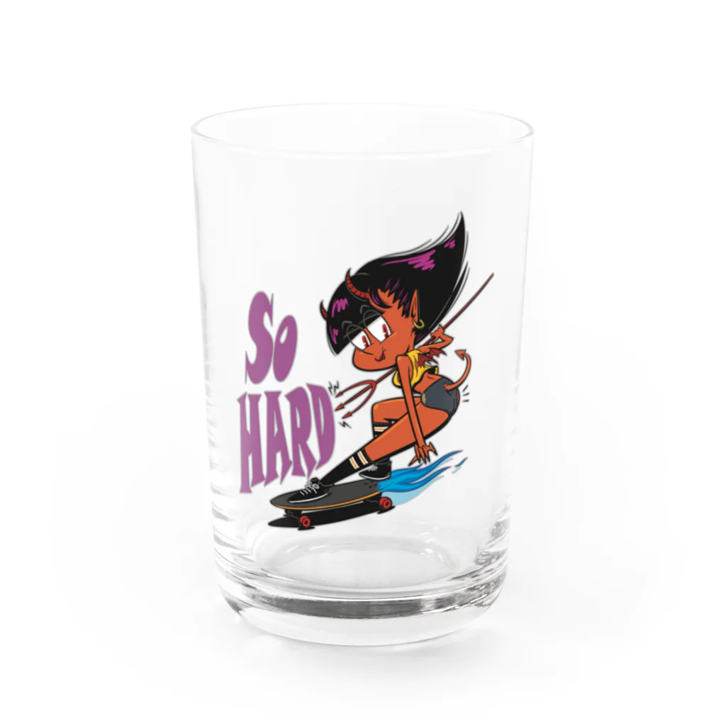 nidan-illustrationの“So HARD” Water Glass :front