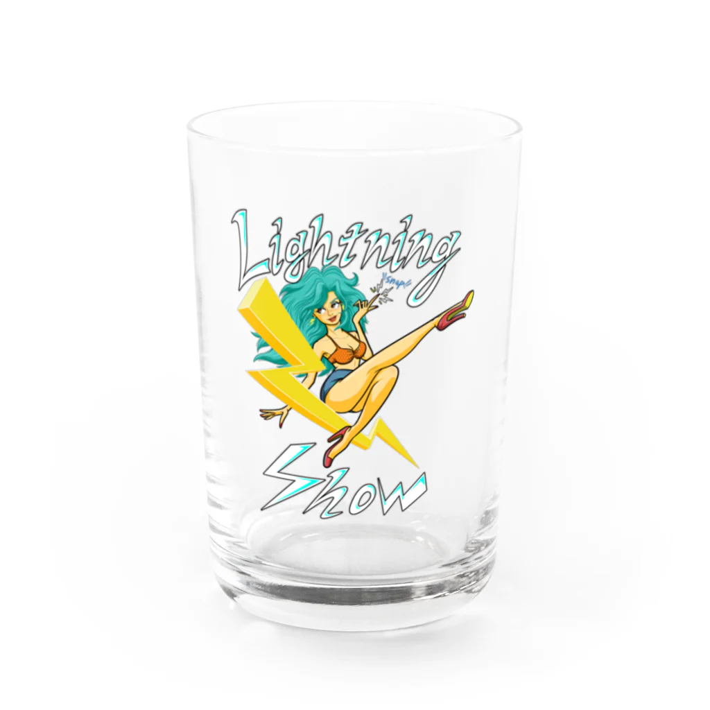 nidan-illustrationの“Lightning Show” Water Glass :front