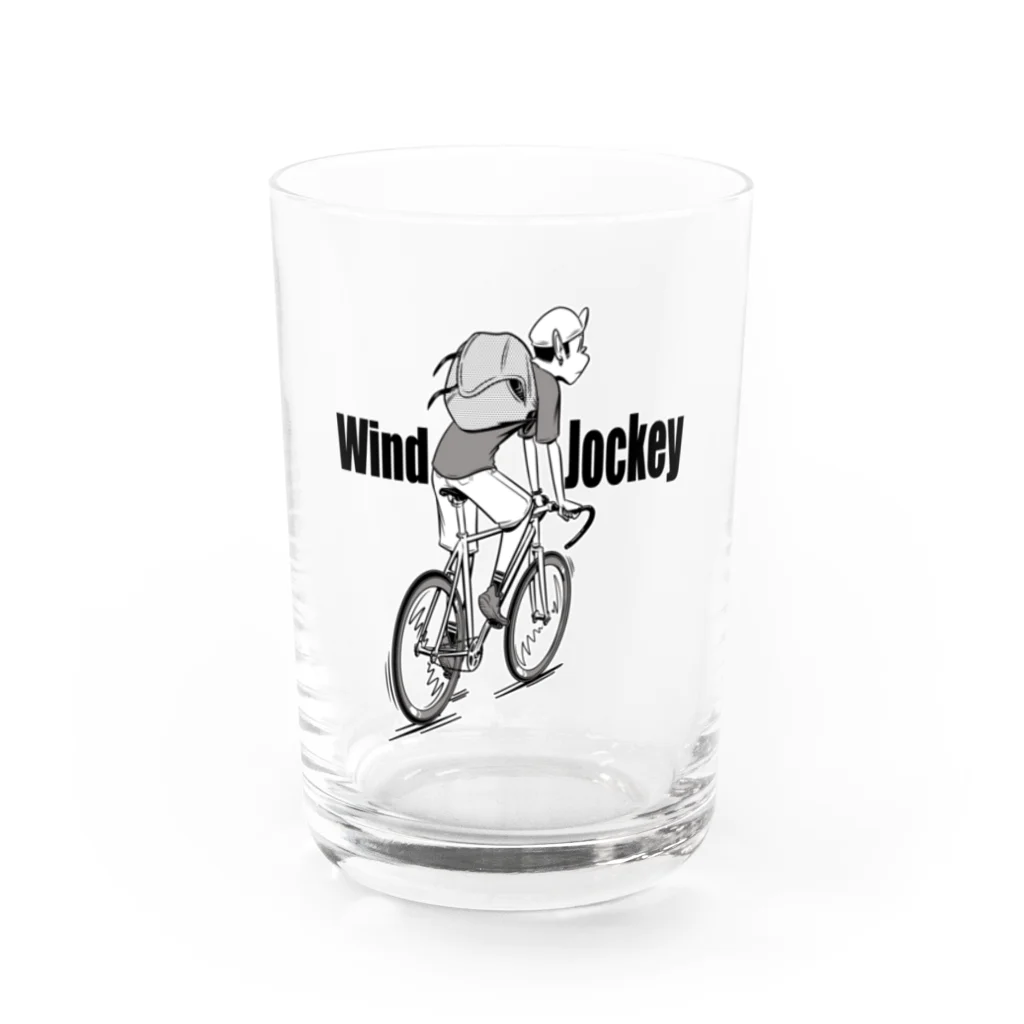 nidan-illustrationの"Wind Jockey" Water Glass :front