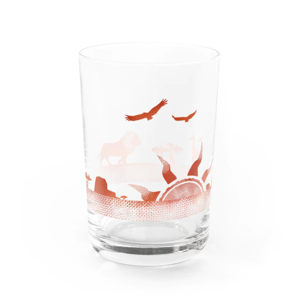 komakkou64のアフリカの大平原 Water Glass :front