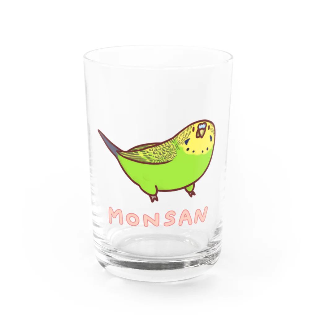 MONSAN SHOPの《MONSAN》セキセイ（グリーン） グラス前面