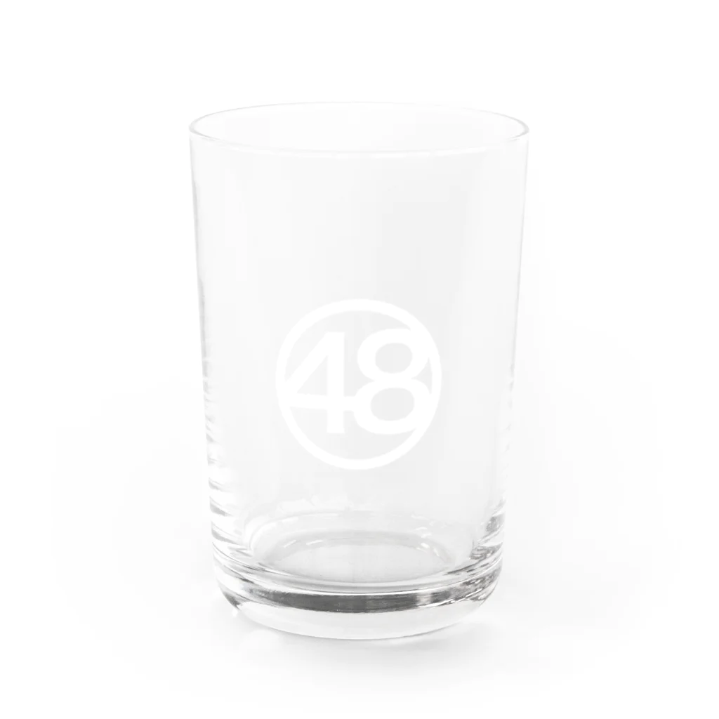 048のロゴホワイト Water Glass :front