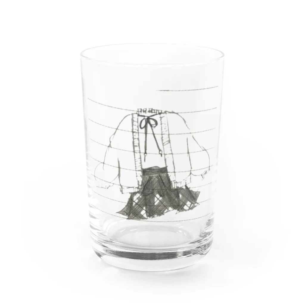 田んぼ前のあのお店の女の子コーデ Water Glass :front