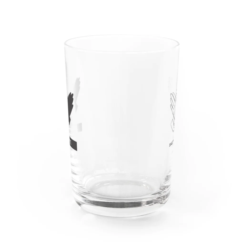 MIRINの影絵_DOVE Water Glass :front