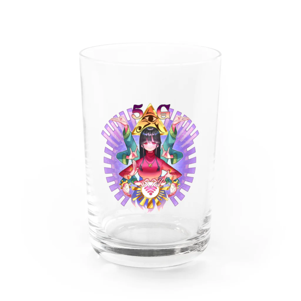 大河山 麻々夜@人妻子持ちvtuberの人生妨害5G電波除去・紫 Water Glass :front