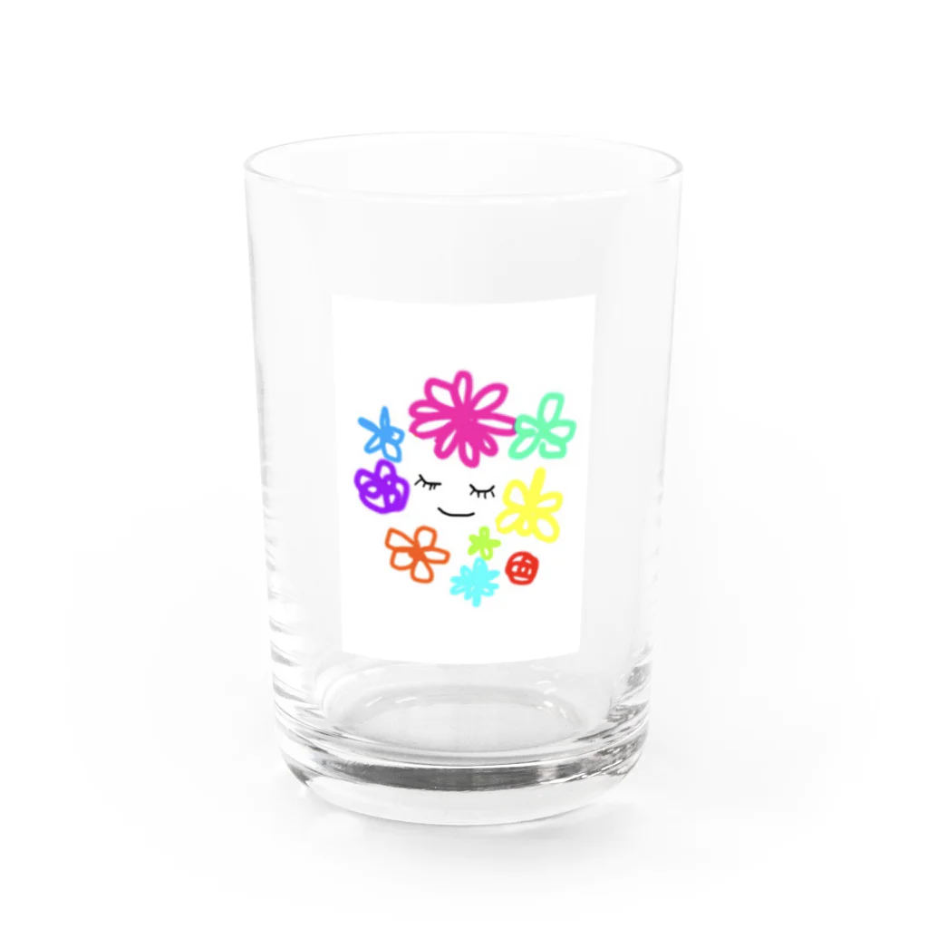 ミカちゃんの部屋⭐︎✴︎make a smile⭐︎✴︎のflower chan(フラワーちゃん) Water Glass :front