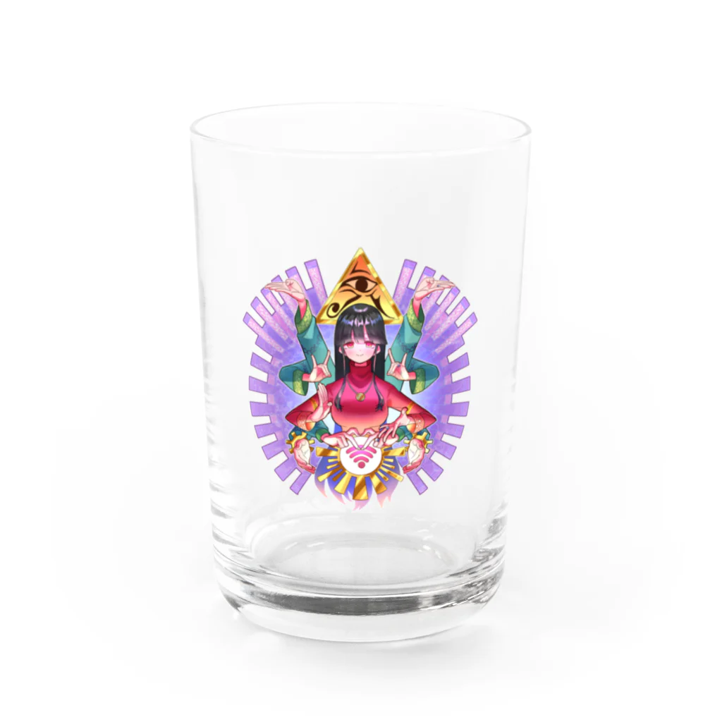 大河山 麻々夜@人妻子持ちvtuberの人生妨害電波除去・紫 Water Glass :front