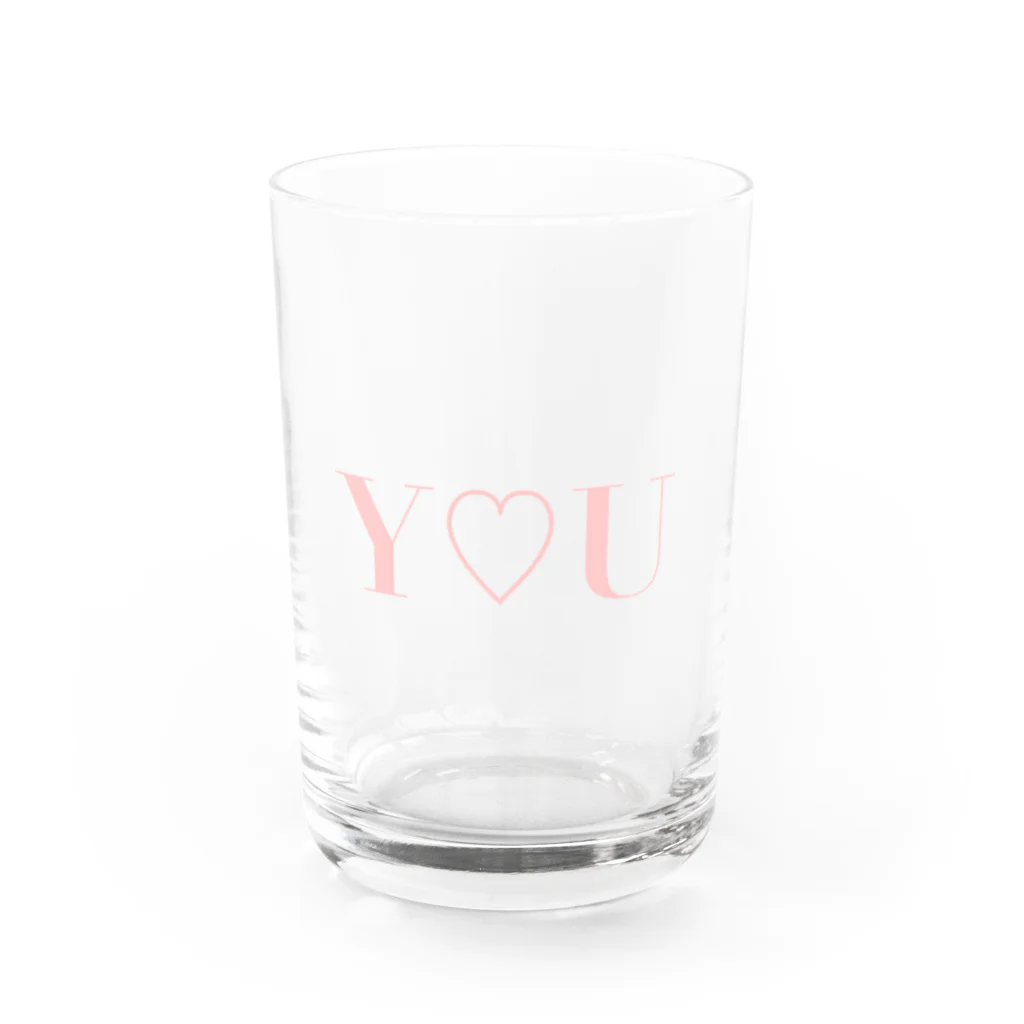 ビション好きなおうちあそびのY♡U  Water Glass :front