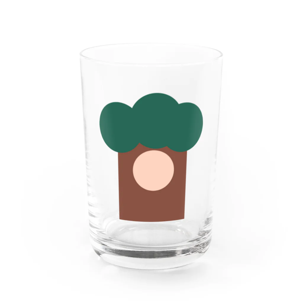 銀ペニ🐘🦷の杉の木ピクトグラム Water Glass :front