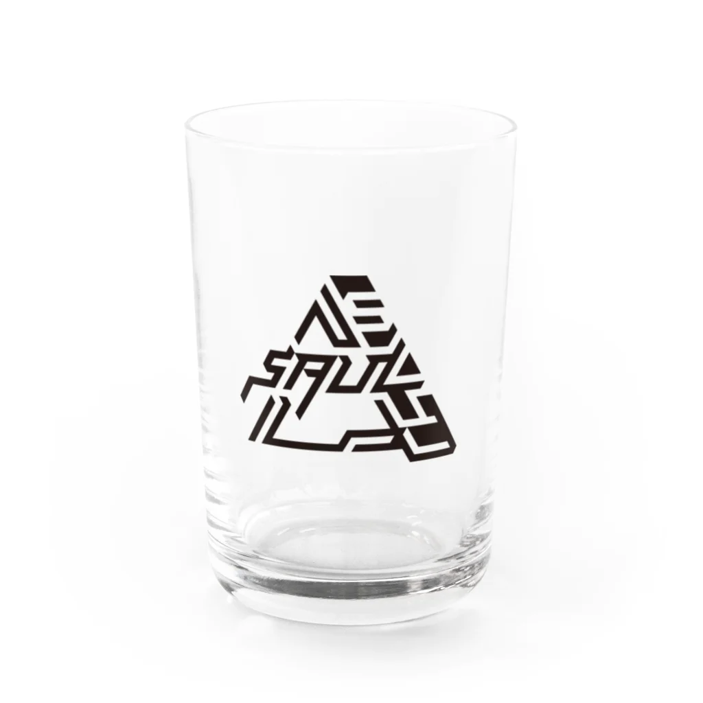 SAUL ロゴグッズ売り場のSAUL kuro Water Glass :front