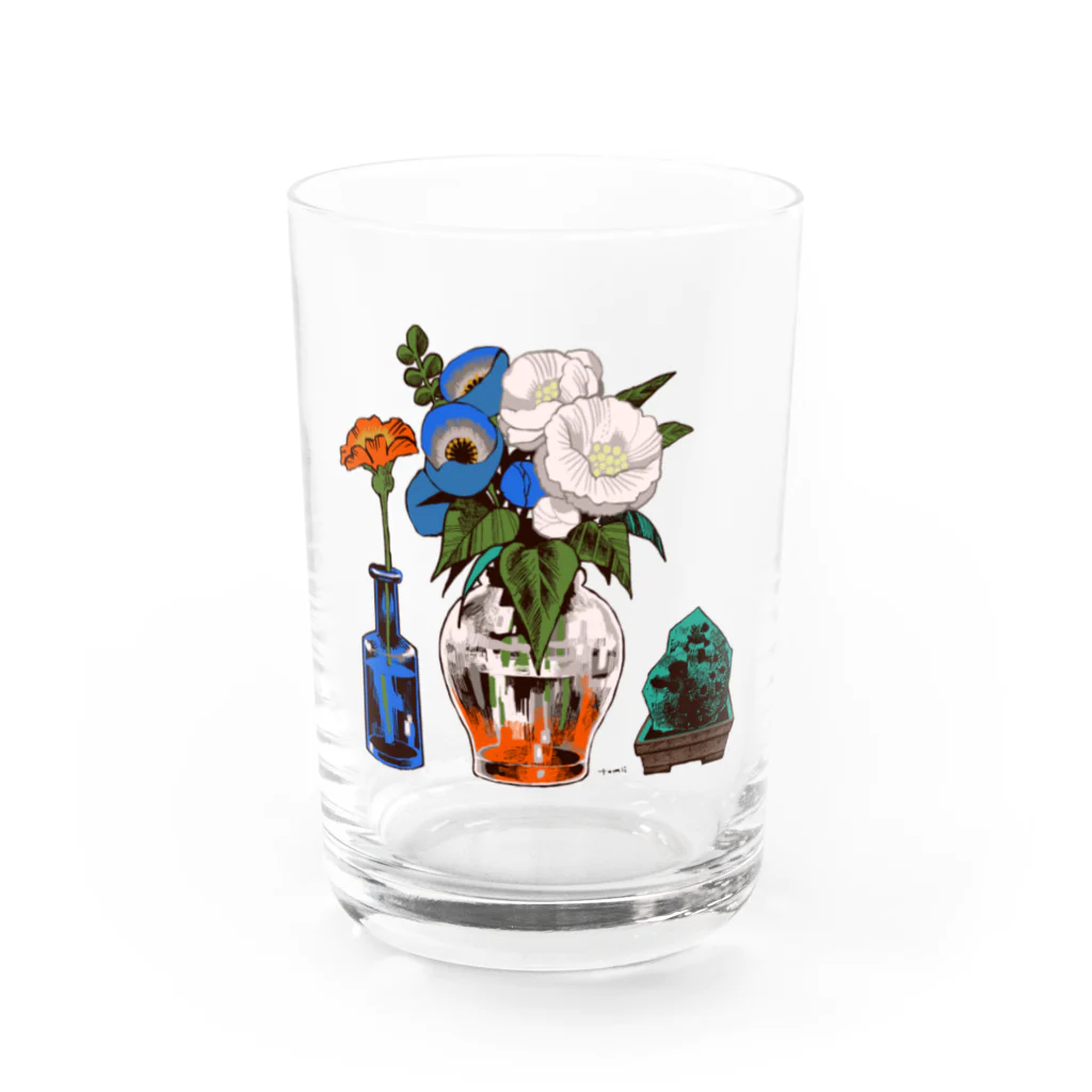 tomidoronの生花を見守る石 Water Glass :front