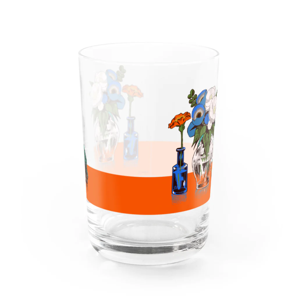 tomidoronの生花を見守る石・テーブル付き Water Glass :front