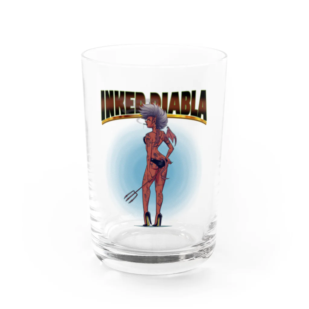 nidan-illustrationの"INKED DIABLA" Water Glass :front