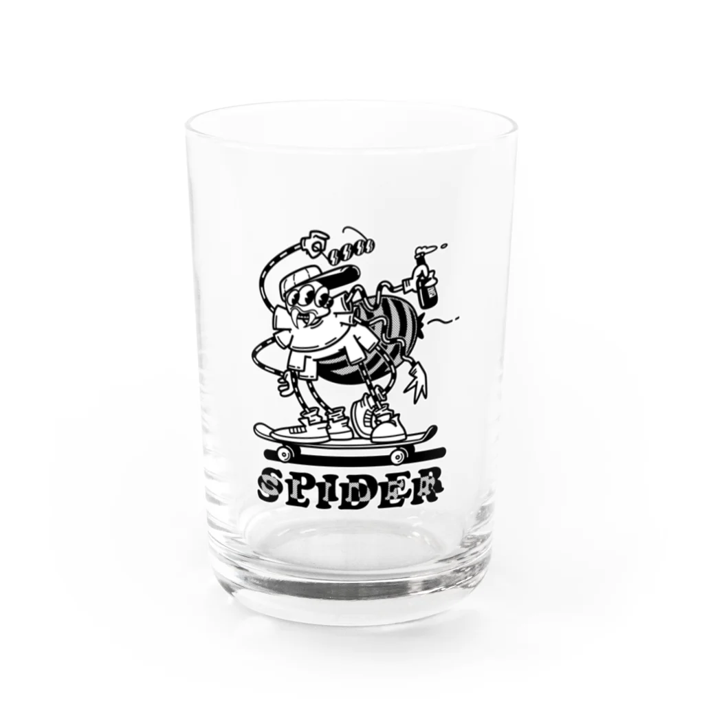 nidan-illustrationの"SPIDER SLIDER" Water Glass :front