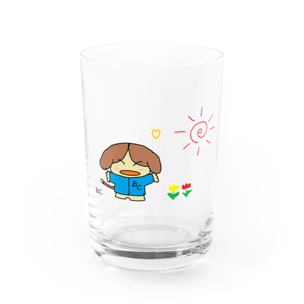 Beagle_Companyのごきげんビーグル Water Glass :front