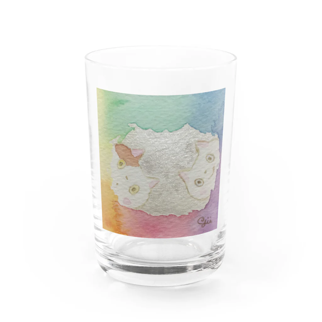 Link∞artのぴょっこり猫さん Water Glass :front